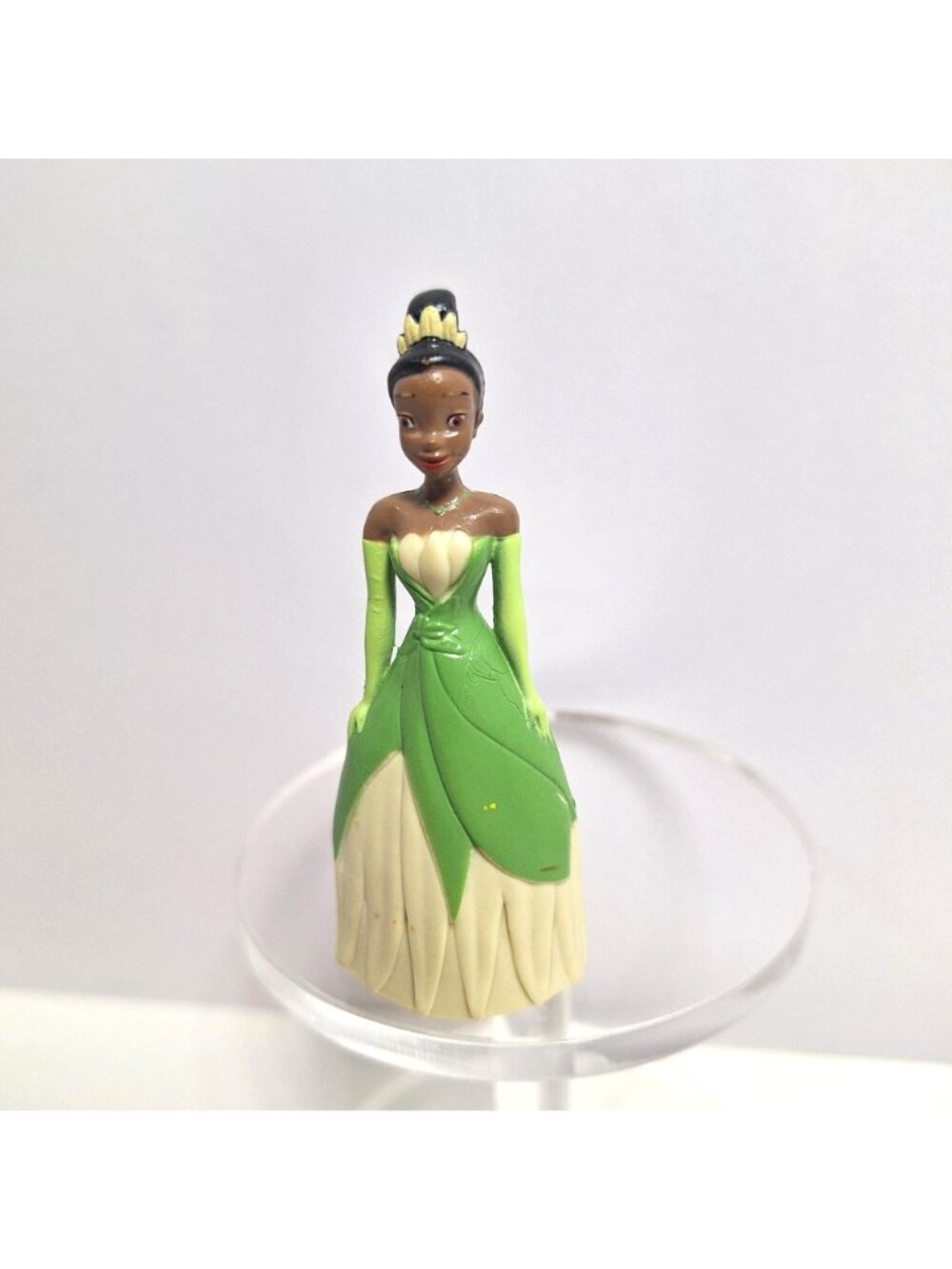 Disney Princess Tiana 2.75" Figure Green Dress Cake Topper Plastic - Picture 6 of 8